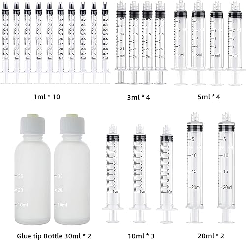 Miniatura 20 de Paquete de 40 dispensadores de medición de 0.0 fl oz, 0.1 fl oz, 0.2 fl oz, 0.3 fl oz, 0.7 fl oz, 0.7 fl oz, 14ga, 16ga, 18ga, 20ga, 22ga, 25ga