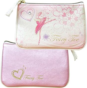 Amazon バレエポーチ Fairytoeミニフラットポーチ Pointe ポワント 高級感バッチリバレエ雑貨 バレエ用品 ポーチ 女の子 バレエ発表会 バレエポーチ ピンク パールパティ スポーツ アウトドア