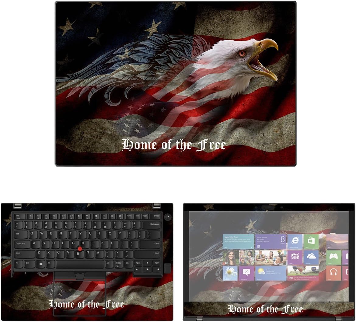 Decalrus - Protective Decal Patriotic Skin Sticker for Lenovo ThinkPad T480 (14" Screen) case Cover wrap LEthnkpadT480-192