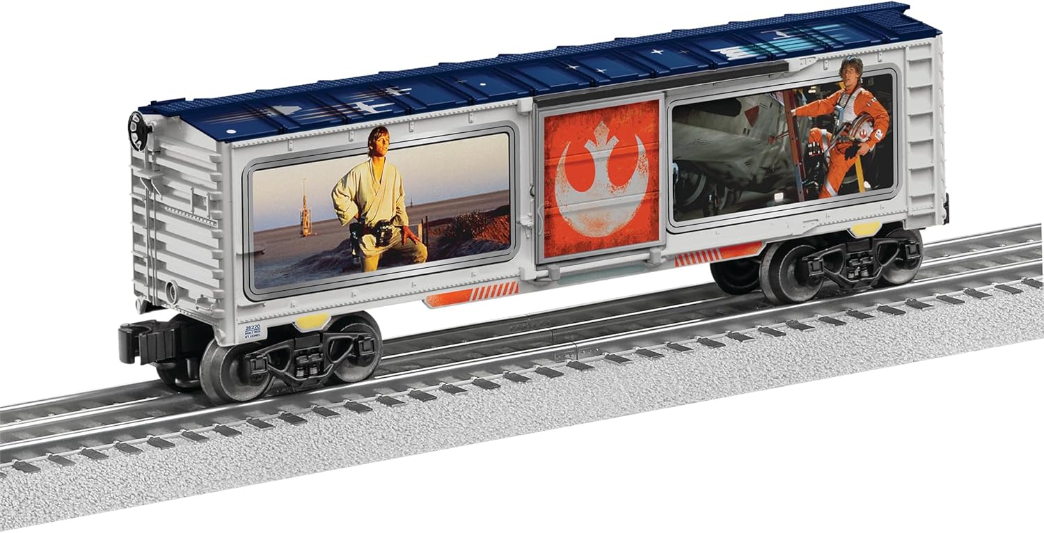 Lionel Star Wars Luke Skywalker Character Boxcar O Gauge Disney Train Car – Model Train Car with Diecast Trucks, and Operating Couplers, Ages 14+