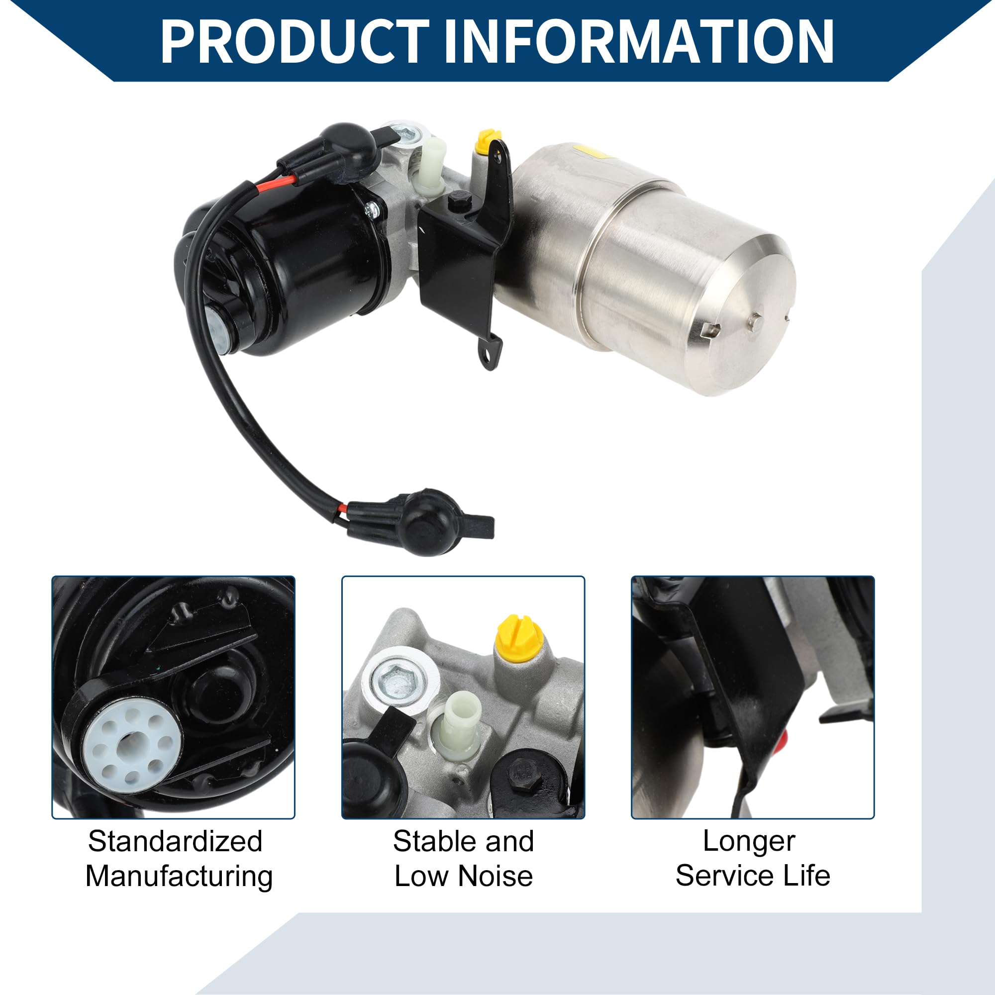 Bomba Hidráulica de Refuerzo de Freno ABS No.MN102843 para Mitsubishi Pajero 3 para Mitsubishi Pajero 4 / 1Pza Negro Tono Plateado
