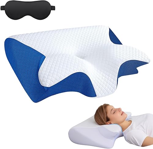 Miniatura 12 de Restora - Almohada para la apnea del sueño, almohada de tracción cervical Restora, almohada ortopédica de espuma viscoelástica 2 en 1 para aliviar