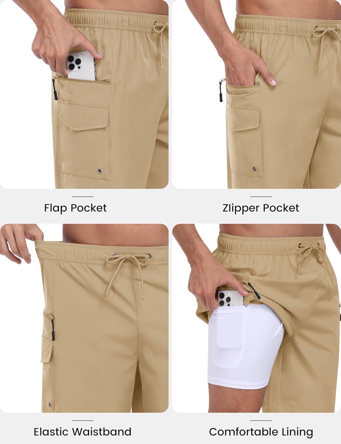 MoFiz Men's Swim Trunks 9" Quick Dry Mens Broad Beach Shorts Stretch Mens Swim Shorts - Image 6