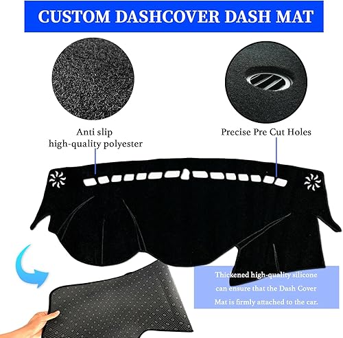 Miniatura 2 de Biifoxee Cubierta de tablero de ajuste personalizado para Hyundai Sonata 2011-2014, cubierta de tablero de salpicadero, protector de tapete de