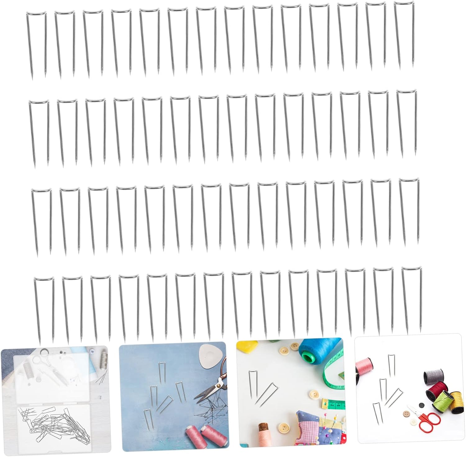 50pcs U Shaped Quilting Pins for Sewing Cloth Positioning Needles for Patchwork and Fabric Crafting Projects