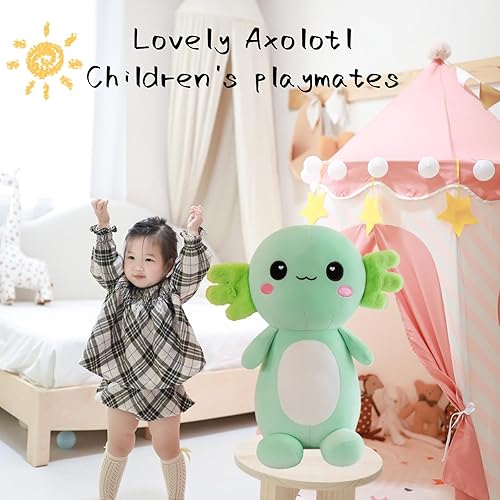 Miniatura 3 de BEIMENWAI Juguete de peluche de ajolote súper suave, bonita almohada de peluche de salamandra, almohada larga de felpa suave de ajolote, regalos de