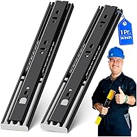 Vista 17 de YENUO - Deslizadores de cajón de extensión completa de montaje lateral de 10 12 14 16 18 20 22 24 pulgadas con rodamiento de bolas, rieles de cajón