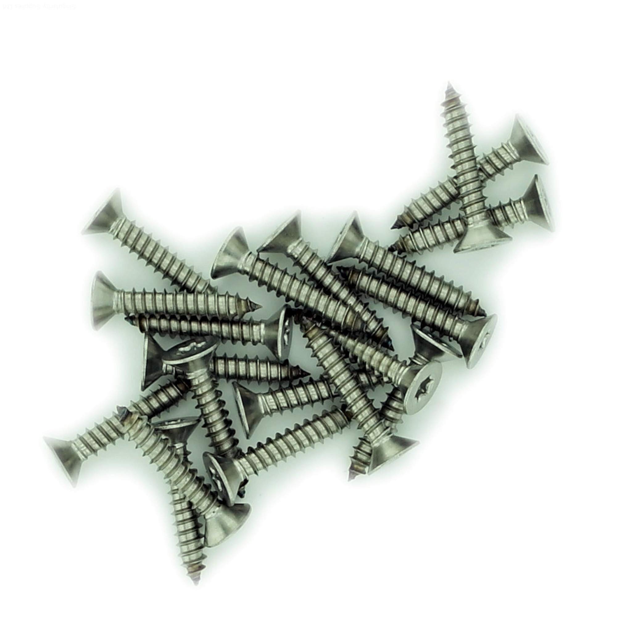 Singularity Supplies No.10 X 0.5 (4.8Mm X 13Mm) Tx Countersunk Self-Tapping Screw - Stainless Steel (A2) (Pack Of 20)