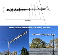 Vista 3 de Antennas Direct Element - Antena HDTV UHF VHF unidireccional para exterior, rango de más de 60 millas, lista para 4K 8K UHD, TV NEXTGEN