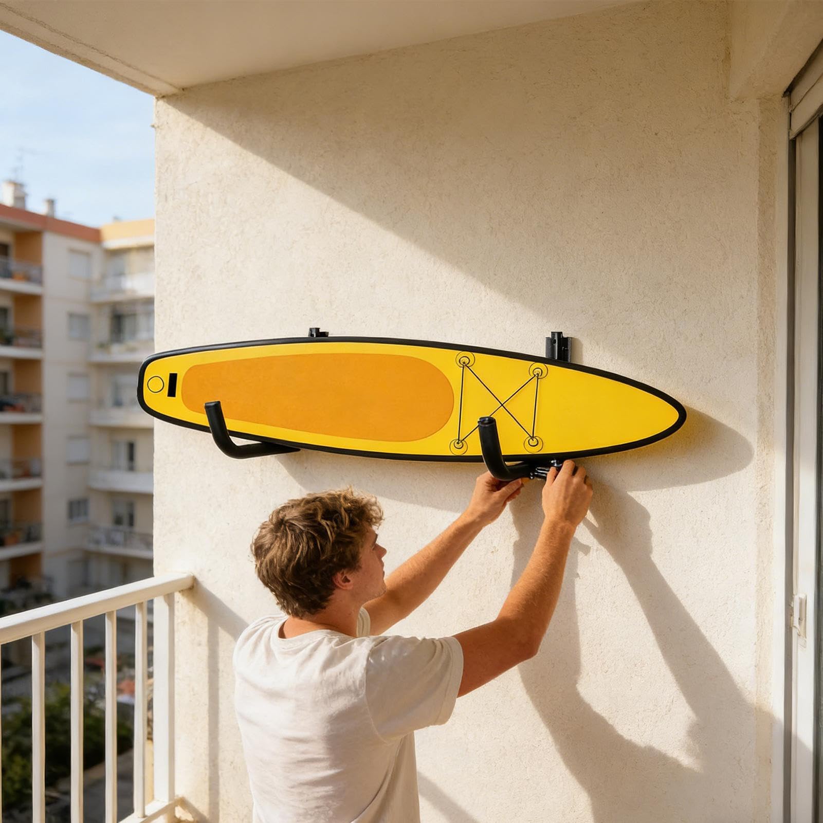 Porta Kayak 1 Paio Supporto A Risparmio Di Spazio | Supporto a Parete per Kayak e Surfboard Per Surfboard, Canoa, Wakeboard, Barca, Bicicletta, , Sport, Casa, Soggiorno,