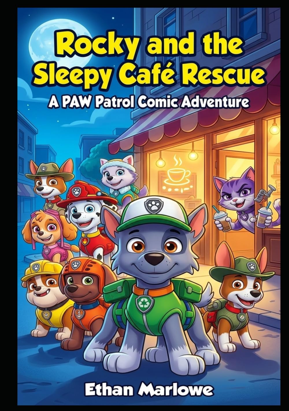 Rocky and the Sleepy Café Rescue: PAW Patrol Comic Adventure