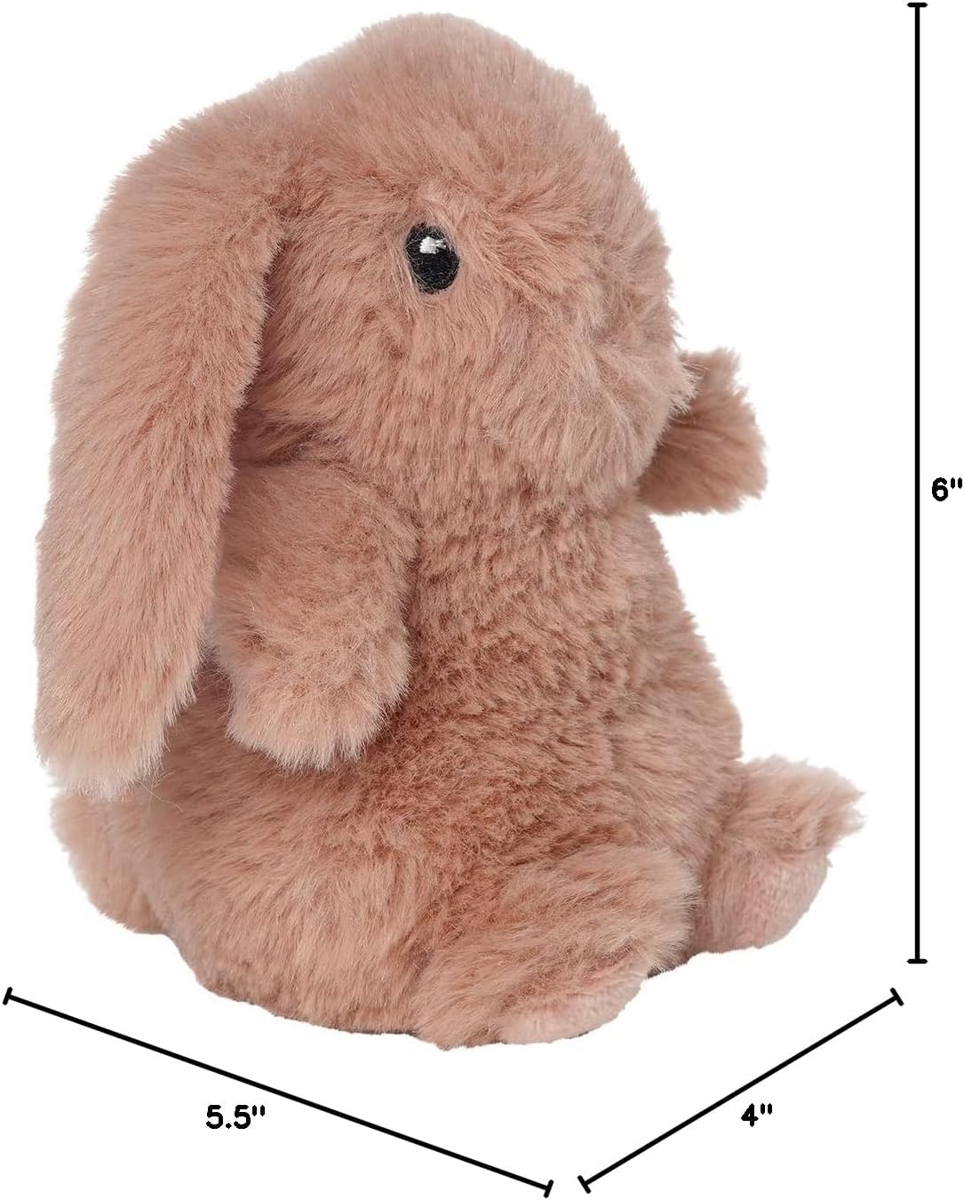 Manhattan Toy Bitty Buddies Nod Dusty Pink Baby Bunny Stuffed Animal, 6"