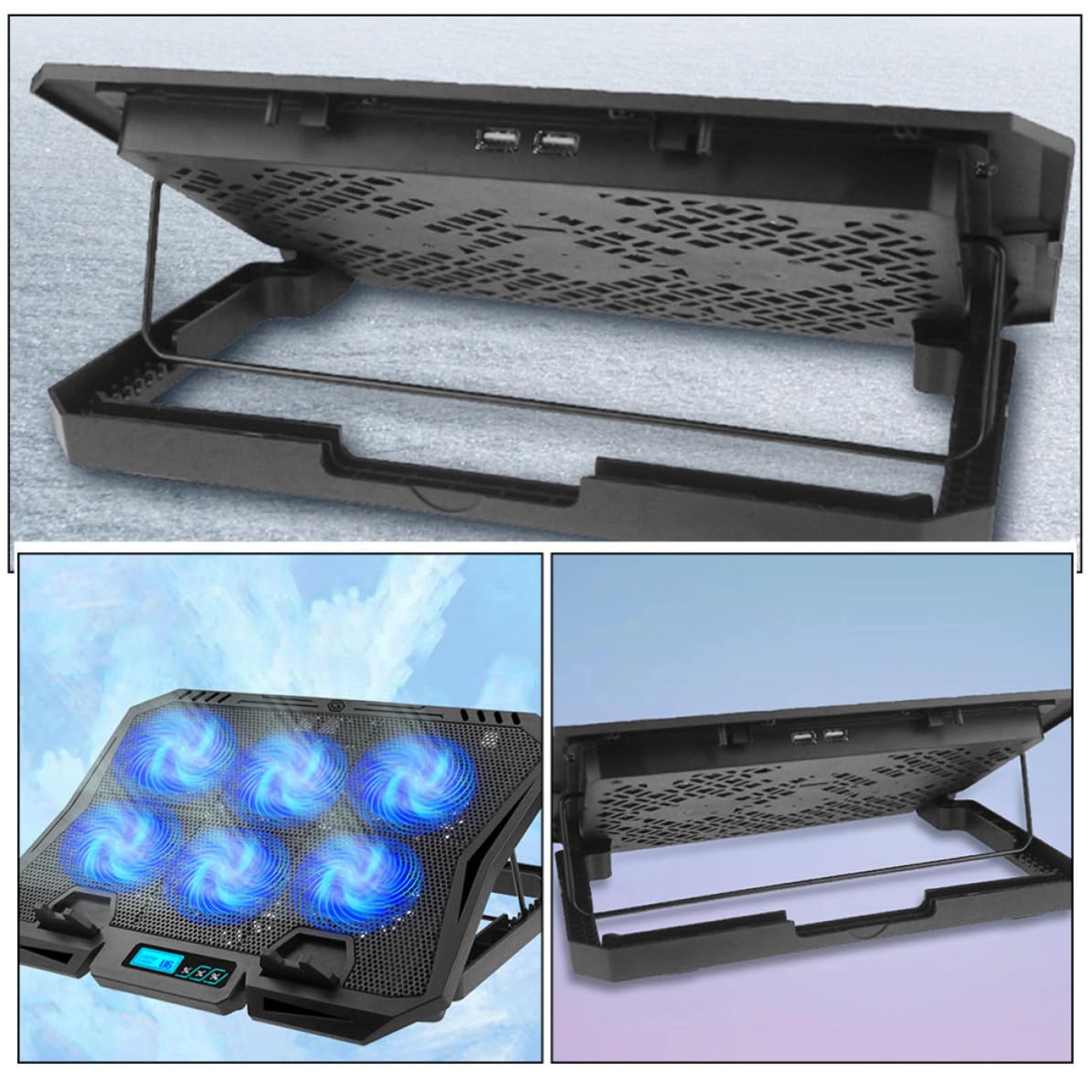 Base de Refrigeración para Portátil 15.6 Pulgadas 6 Ventiladores USB