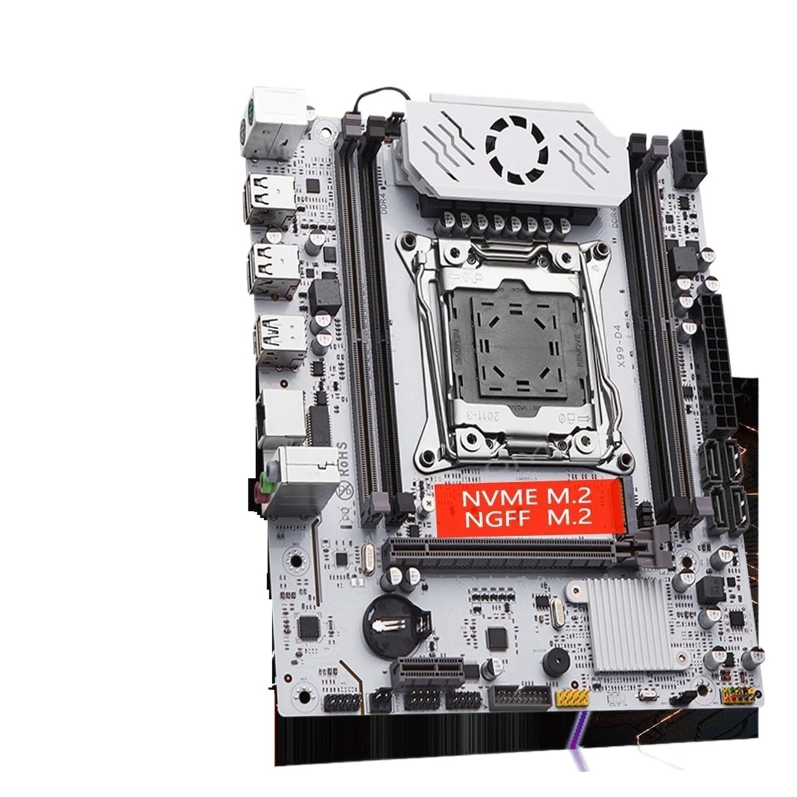 Carte mère X99 D4 LGA 2011 3 avec Emplacement M.2 Prise en Charge de la Puce X99 C612 Mémoire DDR4 SATA3.0 USB3.0 PCI16X