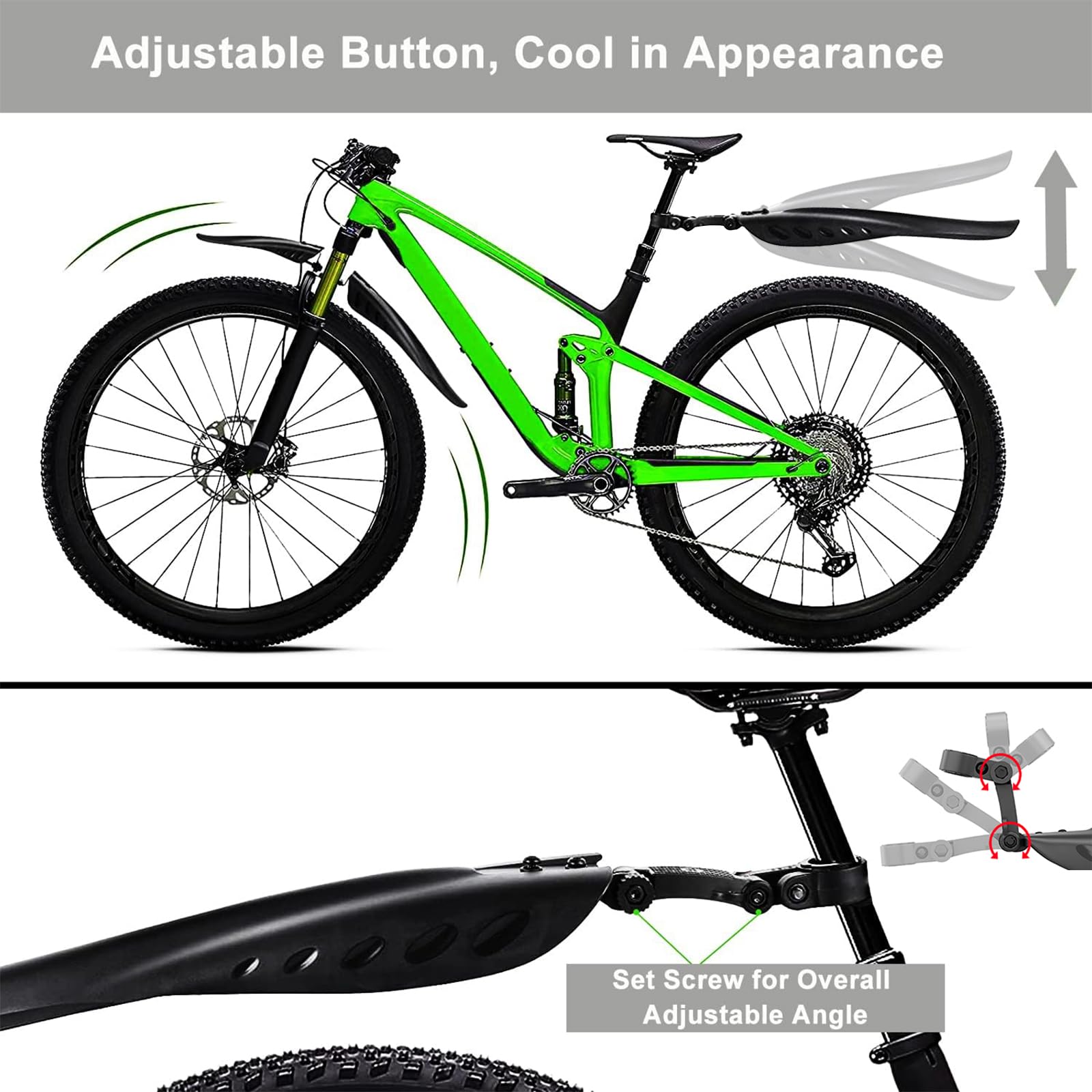 RBRL-Garde-boue universel réglable et facile à installer pour vélo de route, aile en gravier 700c, 28 pouces  18