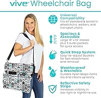 Vista 65 de Bolsa para silla de ruedas, Floral púrpura