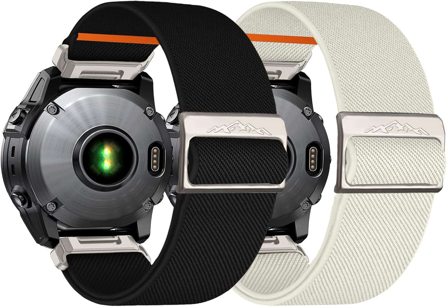 26mm Nylon Stretchy Band for Garmin Fenix 6x/5x/7x Band, Soft Adjustable Smartwatch Bands for Garmin Fenix 5X Plus, Fenix 6X Pro,Fenix 3,Fenix 3 HR, Descent MK1/Mk2/ Mk2S,Enduro/Enduro 2