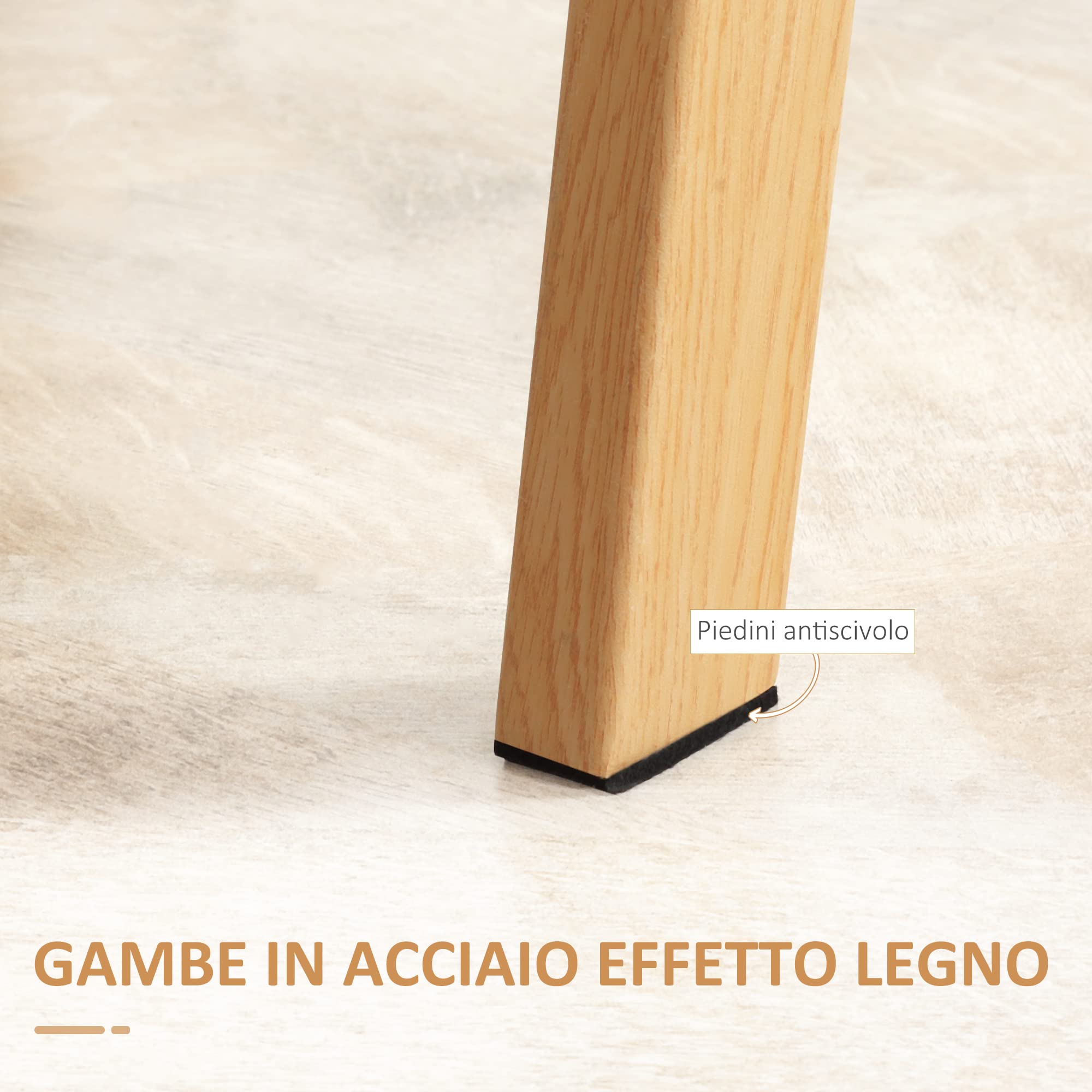 HOMCOM Tavolo da Pranzo Rettangolare per 4 Persone MAX Vetro 120x60x76 cm | Tavolo da Pranzo in Vetro Temperato e Acciaio, per Cucina, Soggiorno