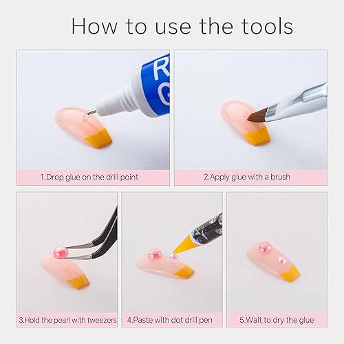 Miniatura 5 de Juego de diamantes de imitación de perlas de color rosa melocotón de 2.12 oz para manualidades, tamaño mixto de 0.116 a 0.394 pulgadas, color AB,