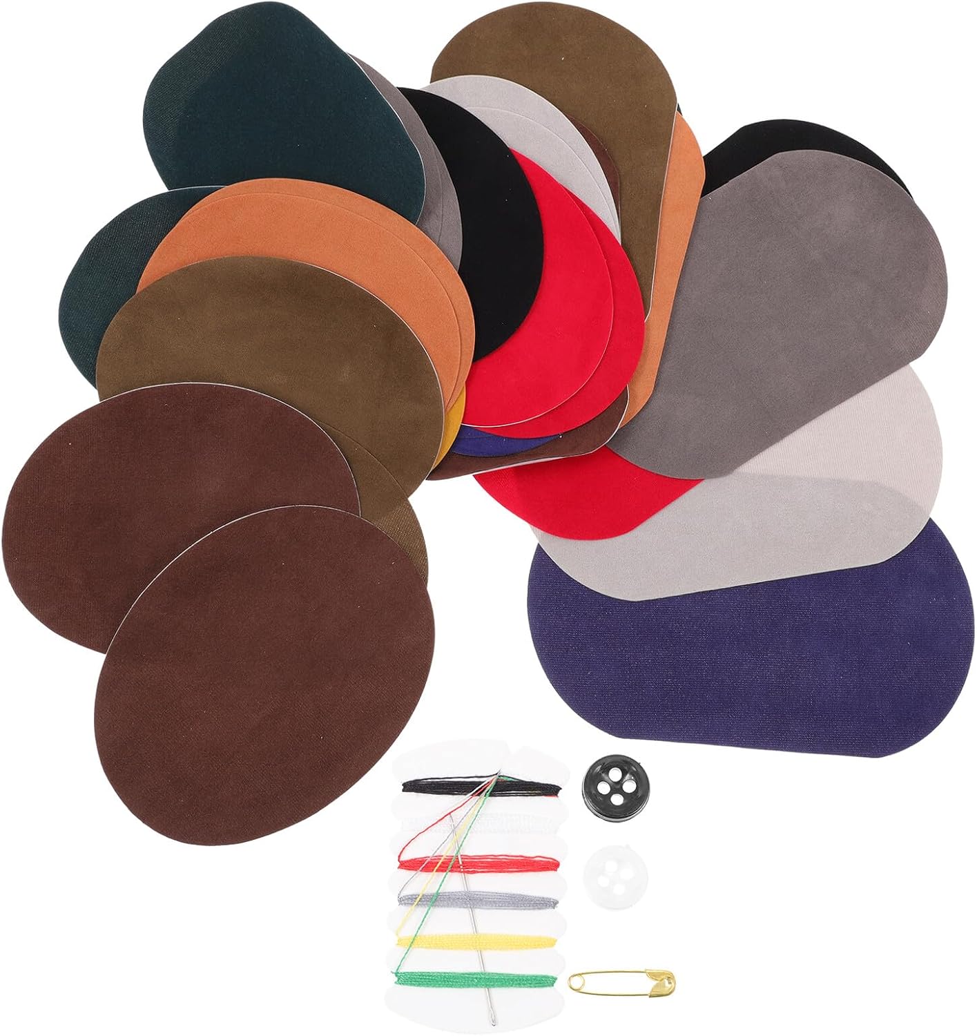 Sweater Knee Patches and Elbow Applique Set for T Shirts and Pants, Flocked Fabric with Adhesive Backing, Clothing Repair Patches for Jeans and Garments, Suitable for Sewing