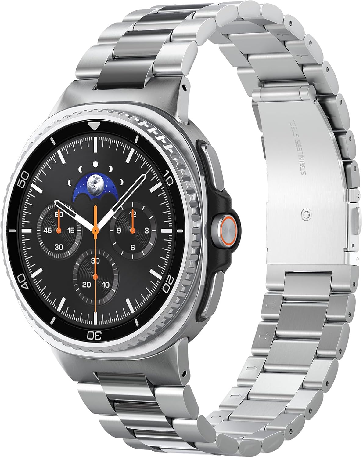 Spigen Modern Fit 316L Designed for Samsung Galaxy Watch 8 44/40mm, 8 Classic 46mm Band (2025) - Silver