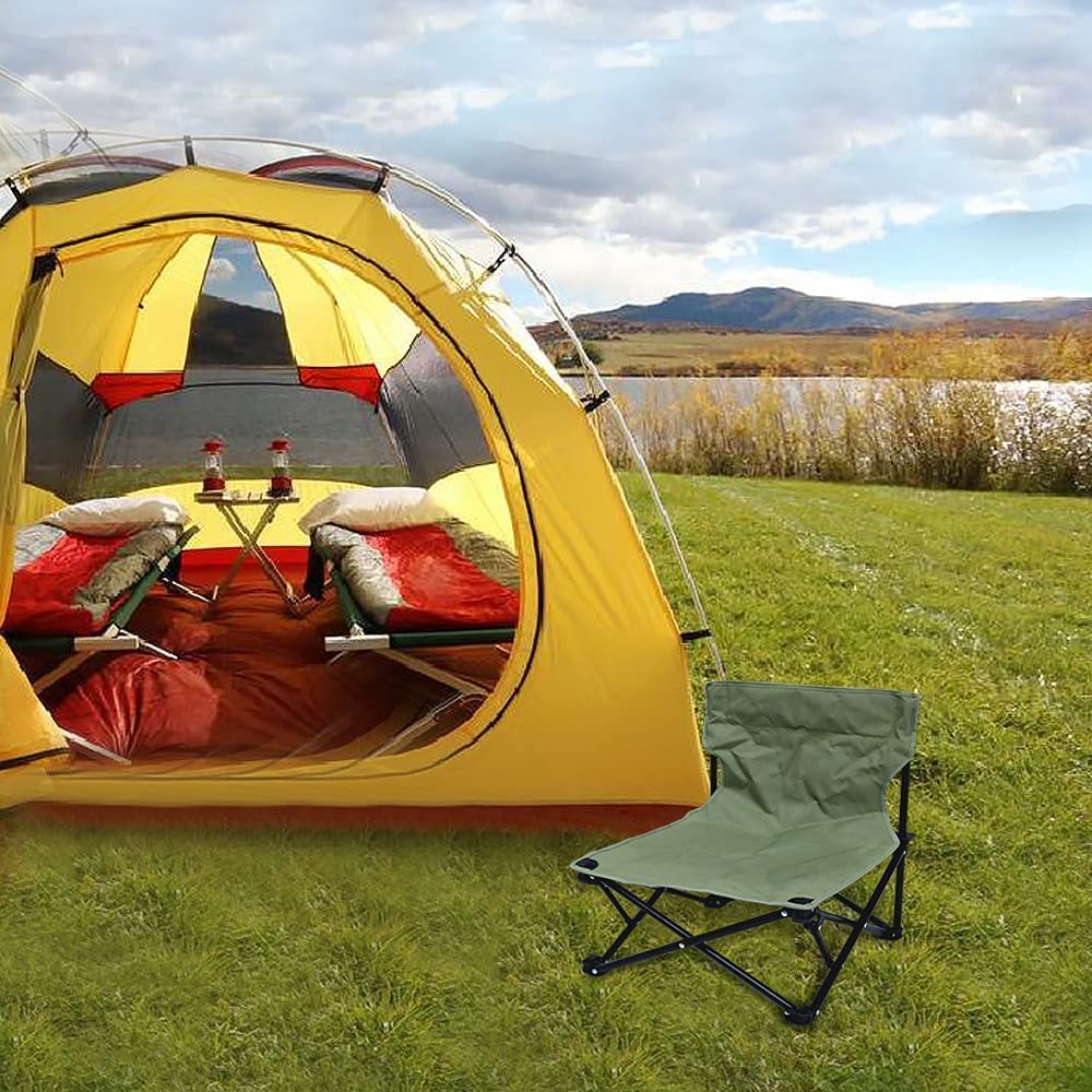 Chaise de camping pliante – Chaise de plage et de pique-nique pliable à profil bas