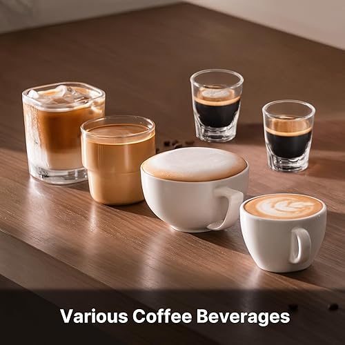 Miniatura 8 de Máquina de café expreso con molinillo, cafetera espresso con portafiltro de 2.283 in y espumador de leche, máquinas de capuchino para el hogar,