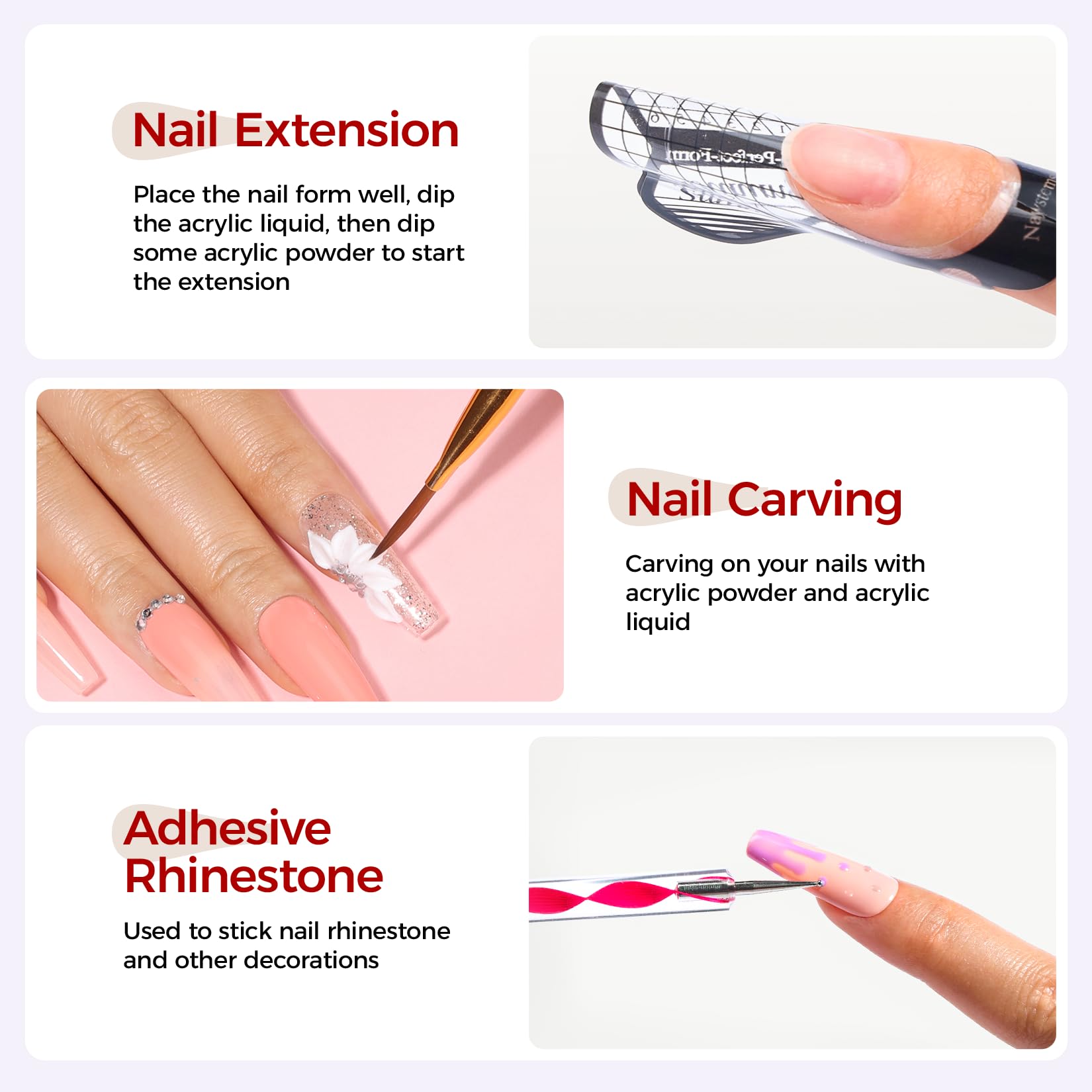 Kit de uñas acrílicas para principiantes: juego completo con polvo acrílico de 24 colores y líquido de larga duración, secado rápido y duradero para manicura de uñas con taladro de uñas y 6