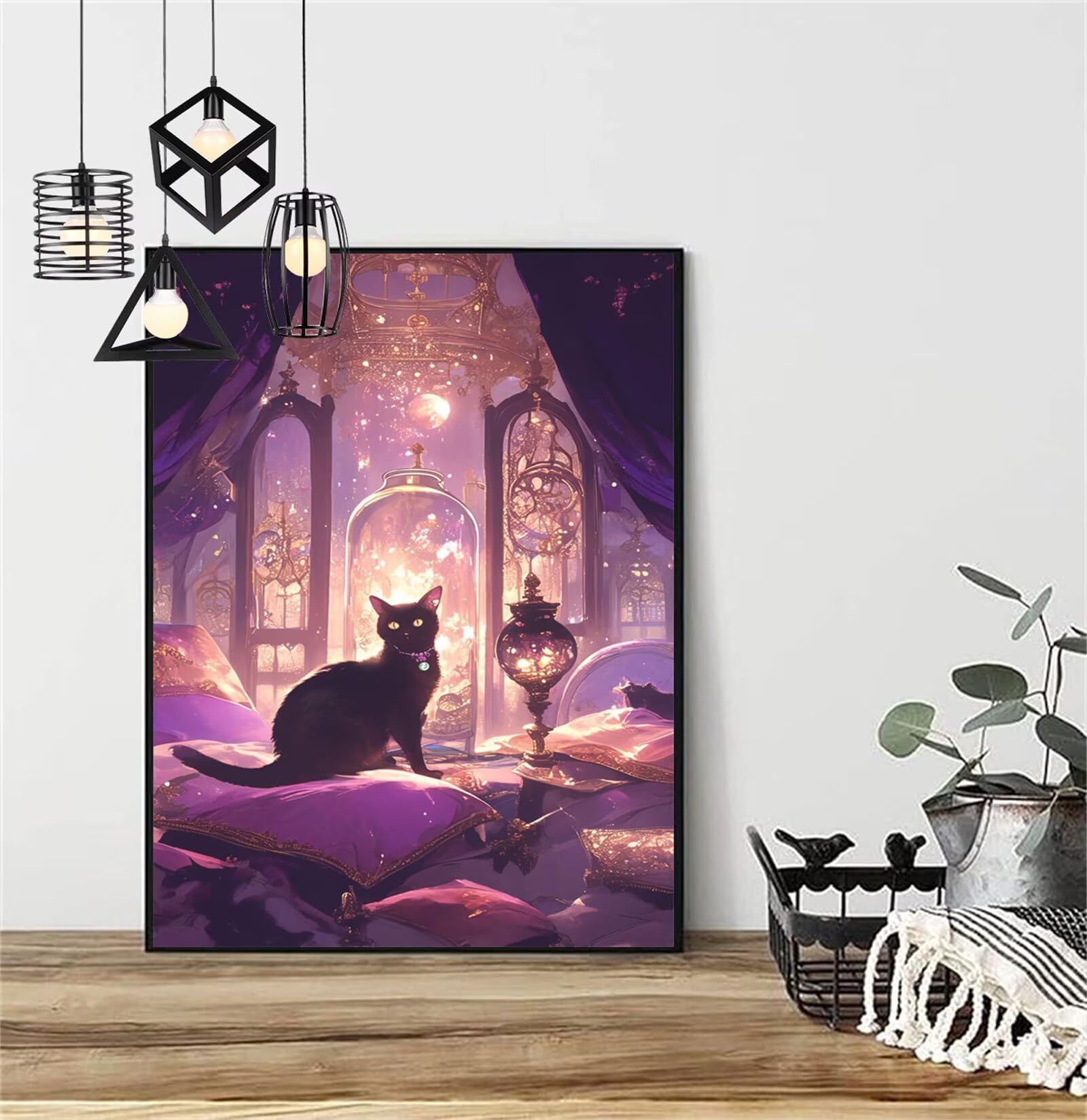 Diamentowe malowanie kot diamentowy obraz dzieci 60x90 cm 2025 diamentowe malowanie kreskówki, DIY 5D diamentowe rysunki ścieg krzyżykowy rzemiosło dla dorosłych, malowanie diamentów prezenty dla