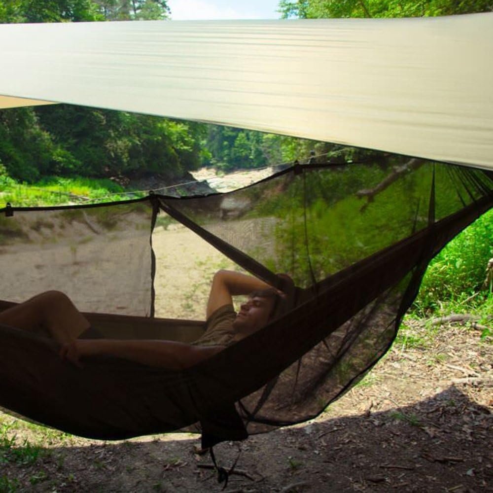 Legit Camping Hammock Bug Net 11 Feet Hammock Mosquito Net - Bug Net for Hammocks to Keep Out Noseeums - Compatible with All Hammock Brands - Includes Ridge Line - (Black)
