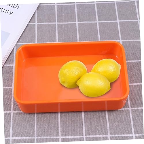 Miniatura 7 de Hemoton Bandeja de utensilios de melamina Bandeja rectangular para servir Plato de barbacoa de plástico Plato de olla caliente Vajilla Hogar