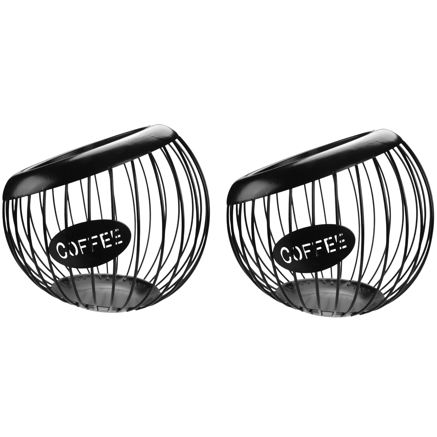 Hndhbfgrt 2X Coffee Pod Holder, Large Capacity K Cup and Espresso Coffee Pod Organizer, Metal Coffee Capsule Storage Basket