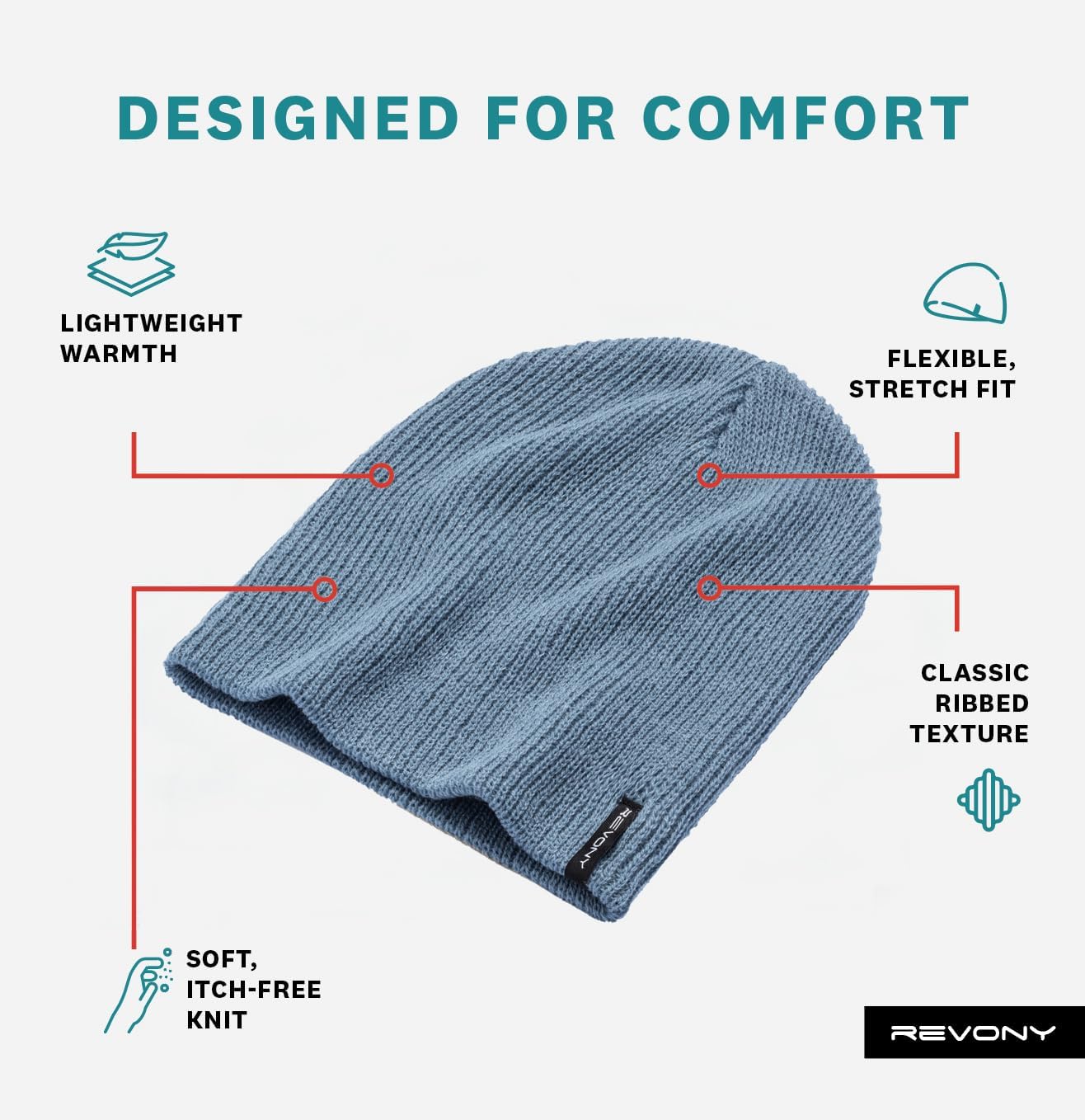 Essential Knit Beanie – Soft, Lightweight Comfort in Fun Colors