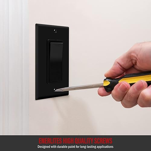 Miniatura 6 de ENERLITES Tornillos de repuesto para placa de pared decorativa, tornillos de cabeza ovalada de 516 pulgadas de longitud, acabado brillante pintado,