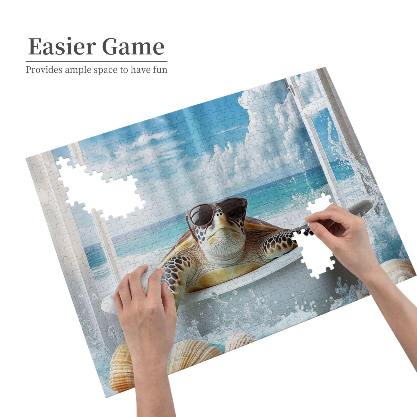 Amazon.com: Vextrovia Funny Turtle Wooden Puzzle 500PC - Relaxing