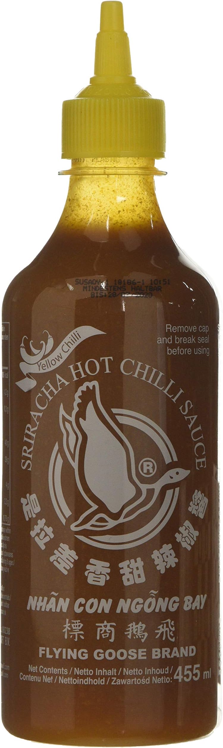 Flying Goose Yellow Sriracha, 455 ml, Pack of 6