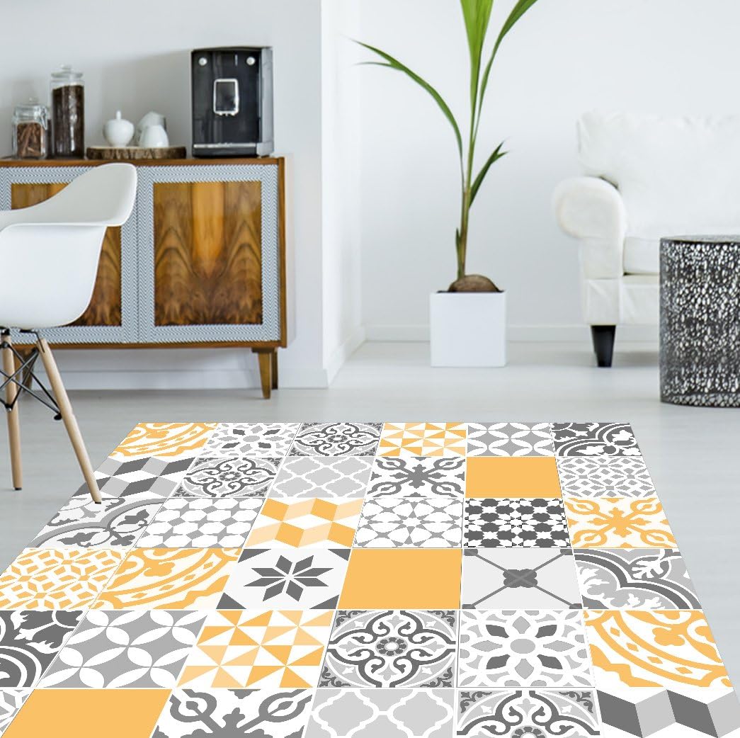 Viniliko Carpet, Vinyl, Yellow, 133 x 200 x 3 cm