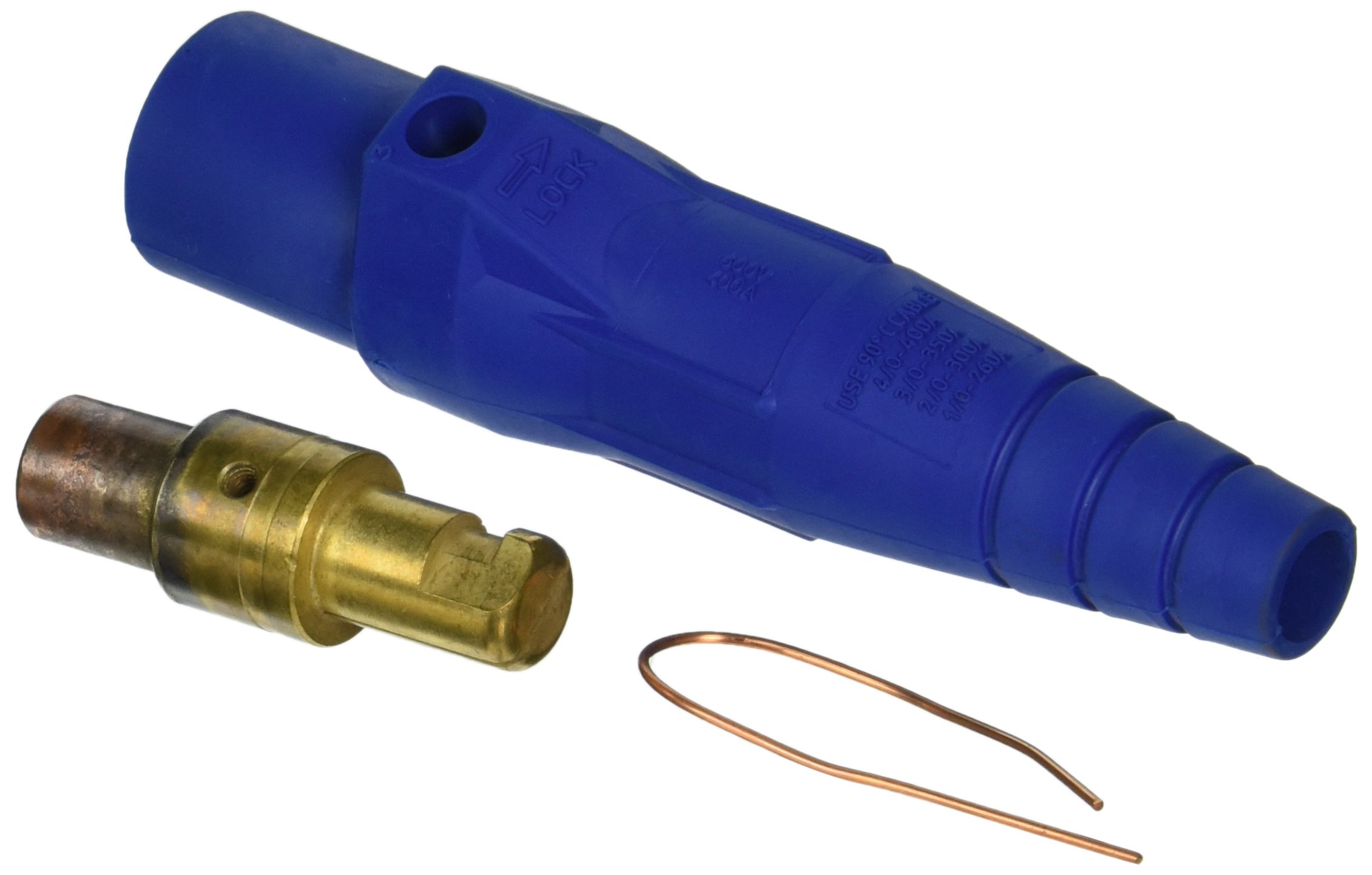 Fiche mâle Cam-Type Leviton détachable serti 400A Taper Nose bleu Type 3R