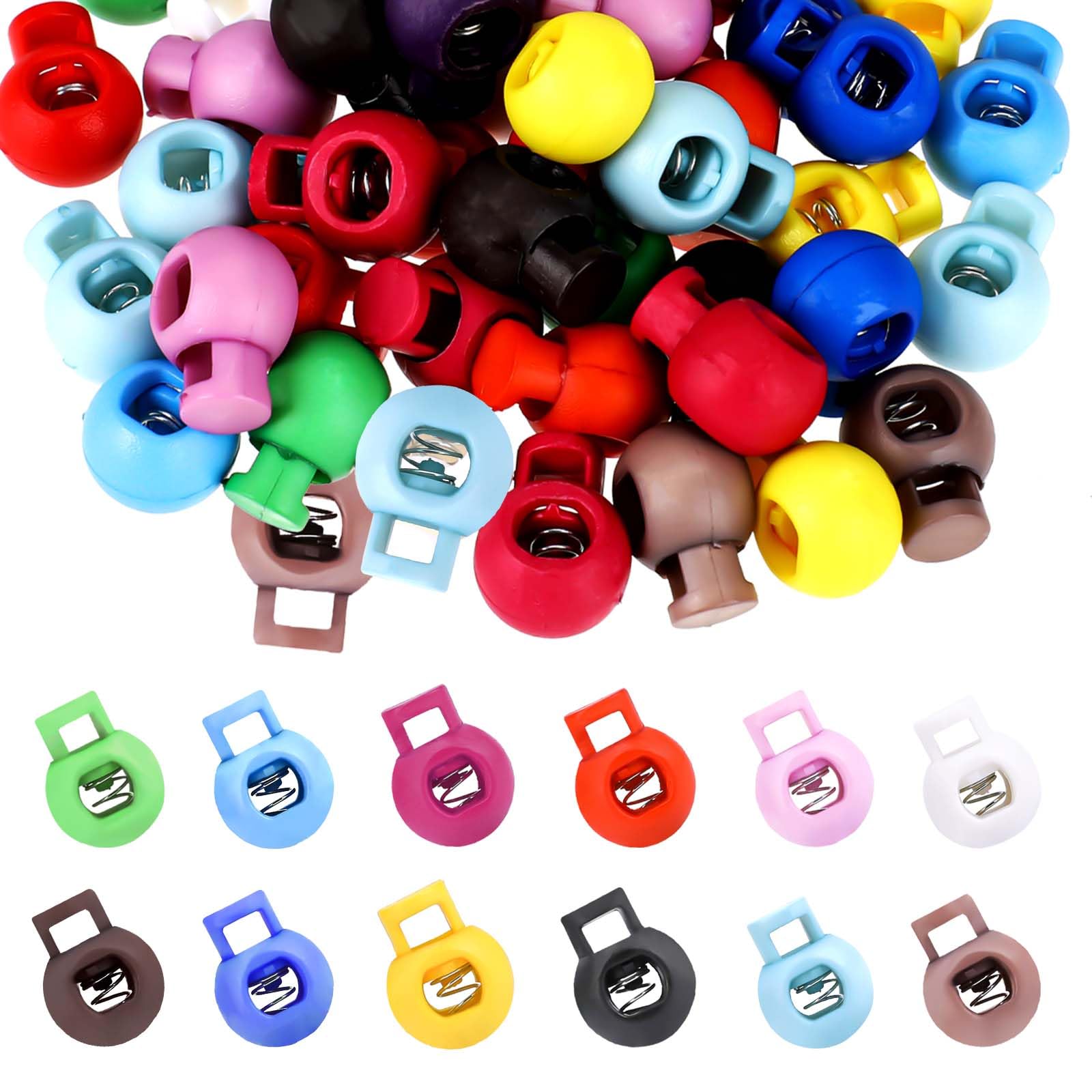 Bewudy 10 stuks koordstopper universeel, zwarte koordstopper met 1 gat, trekkoordstopper voor koorden tot 5 mm, koordklem van kunststof voor kordellen, tassen, kleding, rugzakken