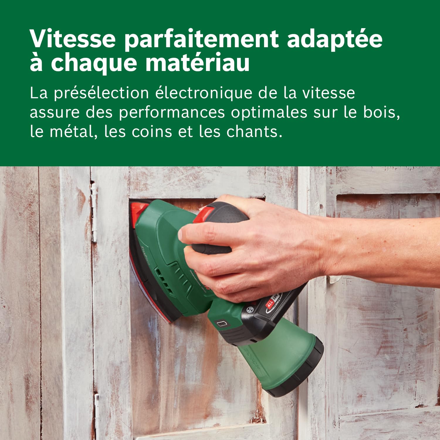 Bosch Ponceuse sans fil UniversalSander 18V-10 (livré dans un carton sans batterie ; 18V ; pour travail du bois ; 32 feuilles abrasives) – Amazon Edition