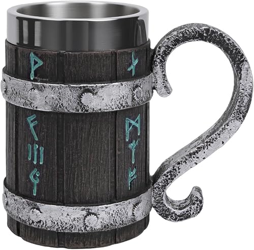 UCEC Viking Mug Axe handle, Norse Mythology Mug Tankard Stainless Steel Insert 1
