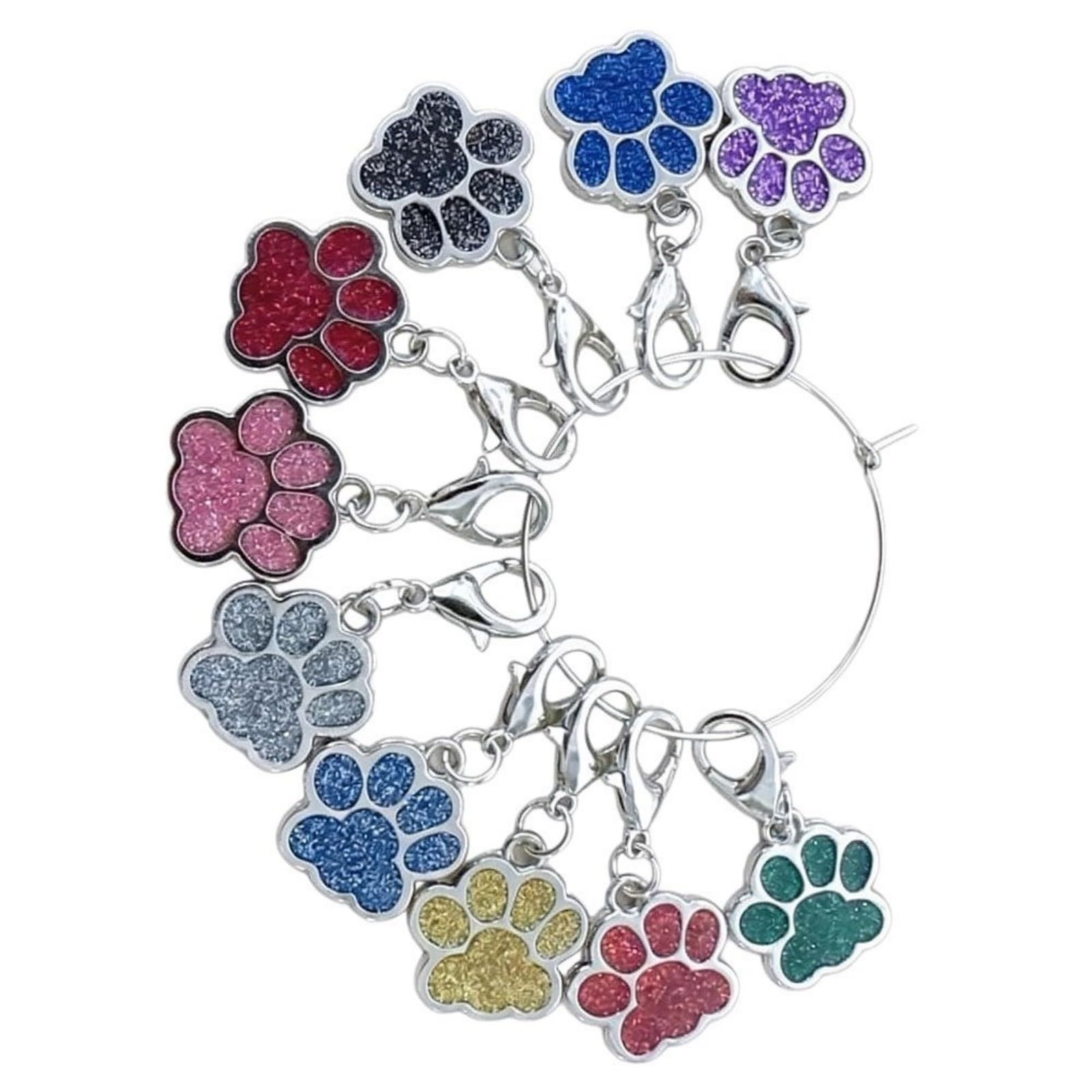 Removable Crochet Row Clips for Knitting Projects, Metal Place Counter Charms with Smooth Opening Clasps Set Pack Progress Holders Clips Place Counters Needlework Tools Removable Clasps Knitting