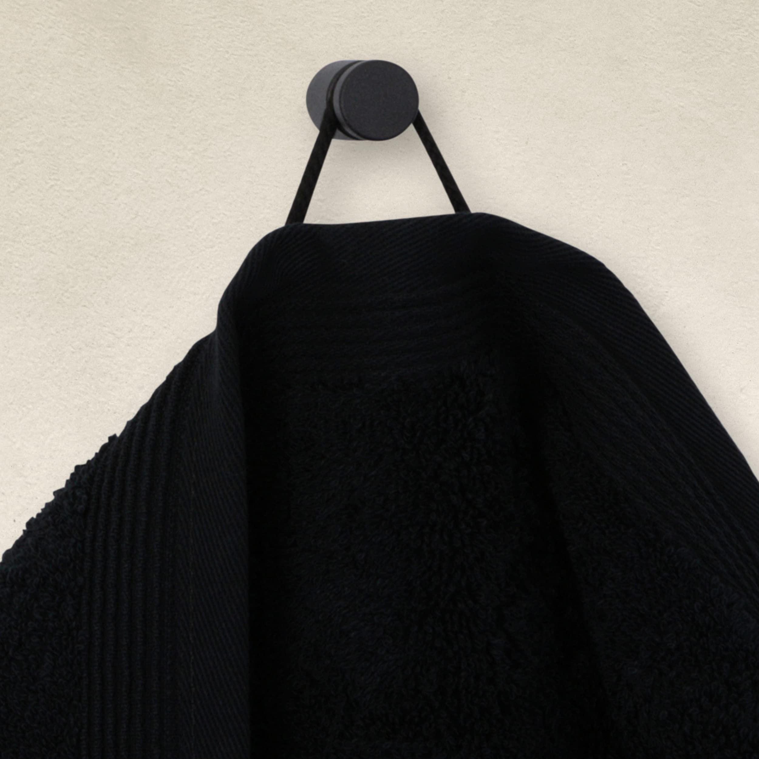 Möve Superwuschel - Toallón de Ducha de 100% algodón, 80 x 150 cm, Negro
