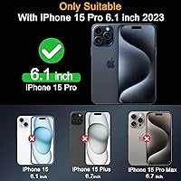 Vista 38 de Milomdoi 3 Pack Privacy Screen Protector for Apple iPhone 15 Pro Max with 3 Pack Tempered Glass Camera Lens Protector, Ultra 9H Accessories, Case
