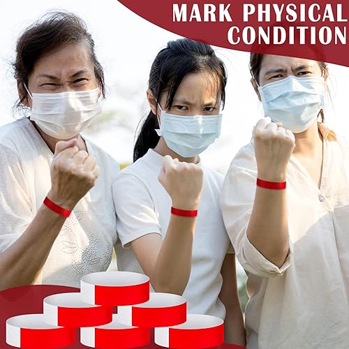 Vista 34 de Tudomro 300 pulseras de papel para eventos, pulseras impermeables de neón, pulseras de identificación de conciertos, bandas de mano, pulseras Verde