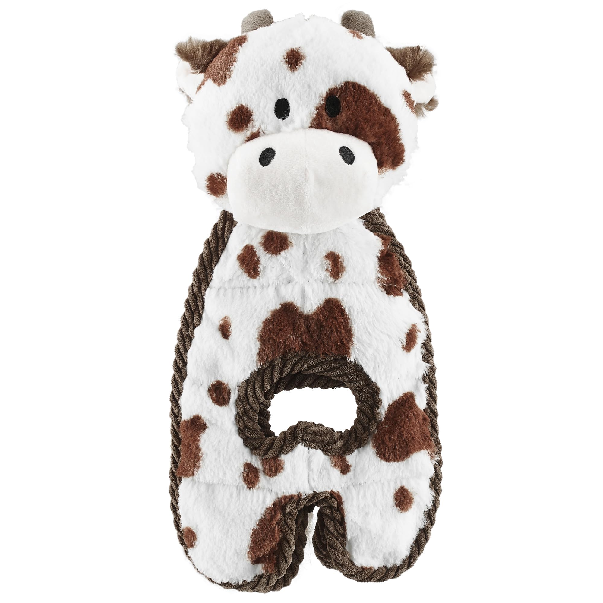 by Charming Pet Cuddle Tugs Cow Plush Squeaky Dog Toy