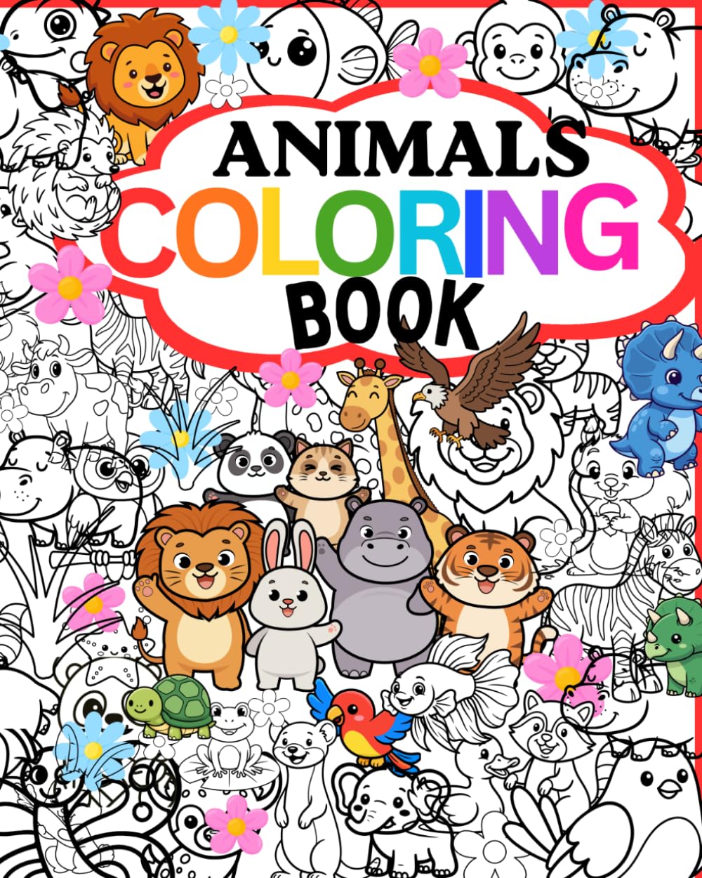 Animals Coloring Book: Cute and Simple for kids ages 4 to 8