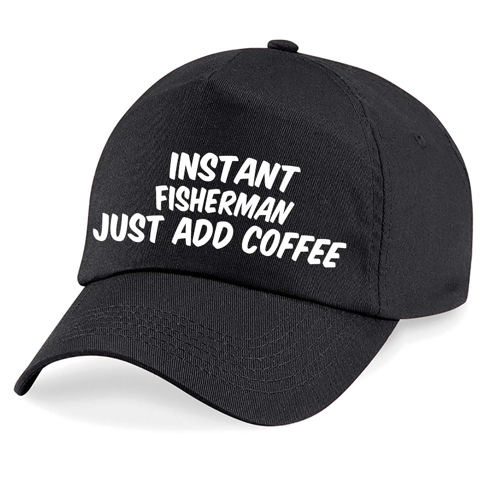Instant Fisherman Just Add Coffee Baseball Cap Dad Gift