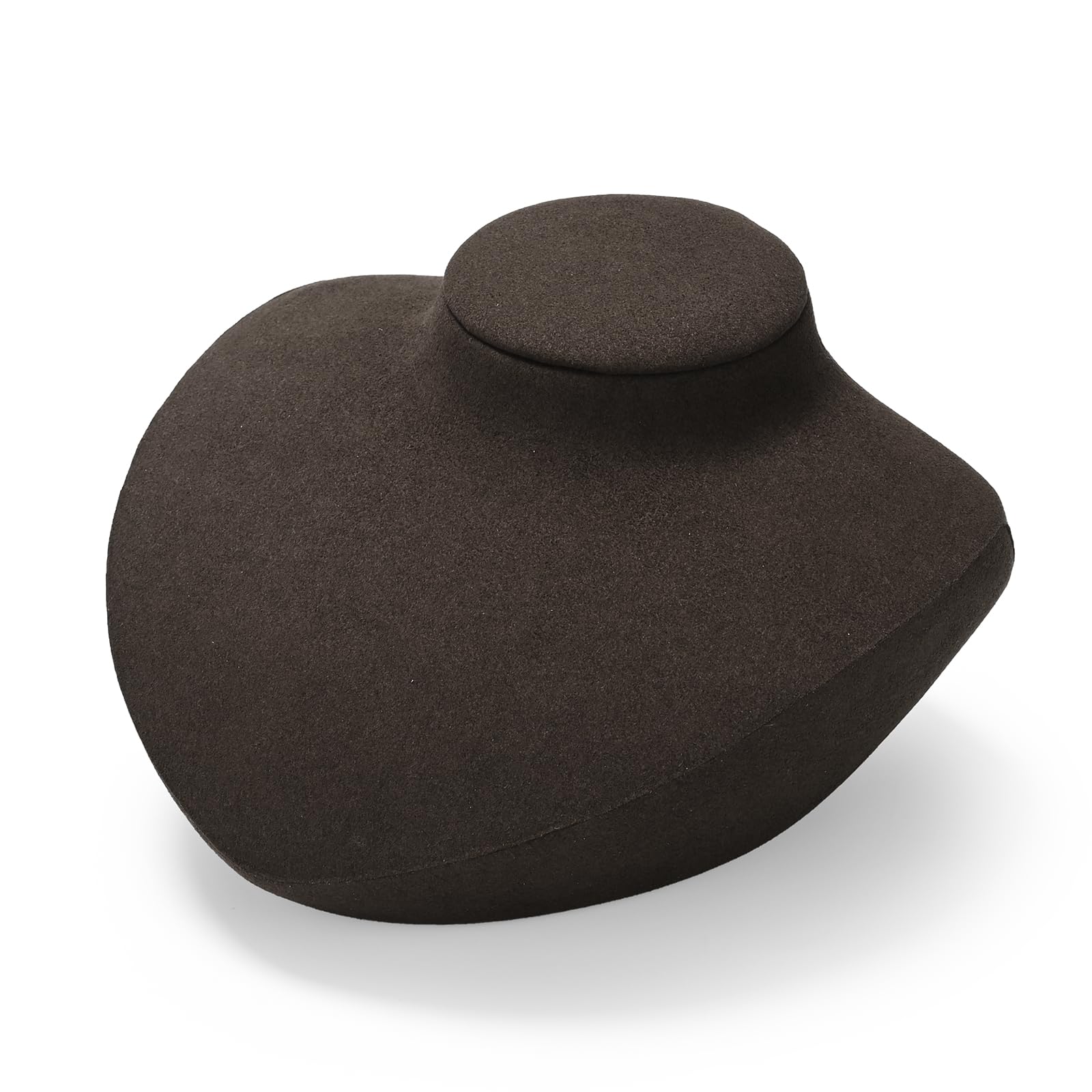 Oirlv Luxury Microfiber Necklace Bust Jewelry Bust for Necklace Showcase Jewelry Display Stand(Coffee)