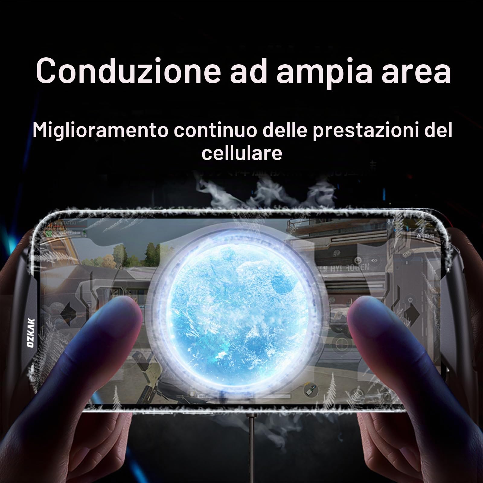 Raffreddamento Telefono per Il Gaming, Ventola Telefono dei Semiconduttori, Radiatore del Telefono Cellulare per iPhone Smartphone Android